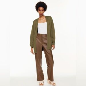Aritzia Wilfred Free Unwind Cardigan in Rustical Brown